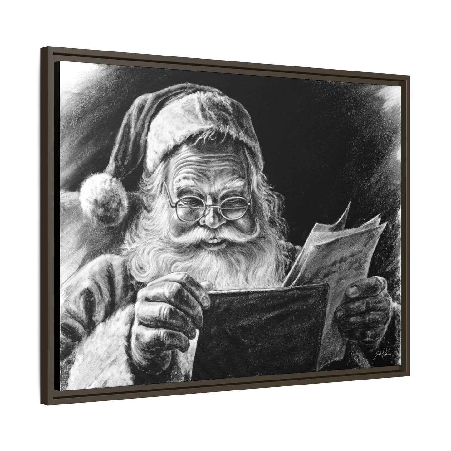 "Dear Santa" Framed Canvas