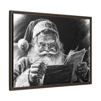 "Dear Santa" Framed Canvas