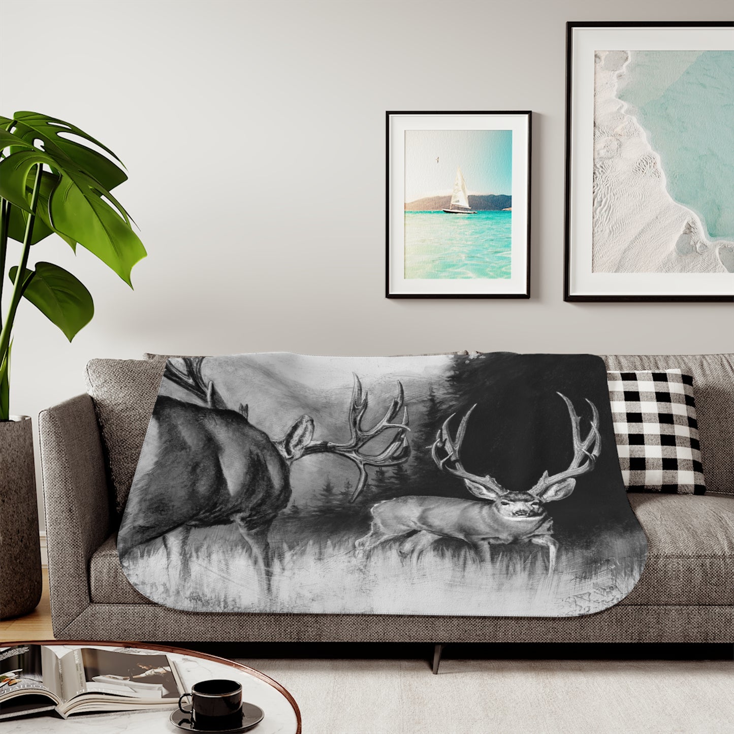 "Face Off" Sherpa Blanket.