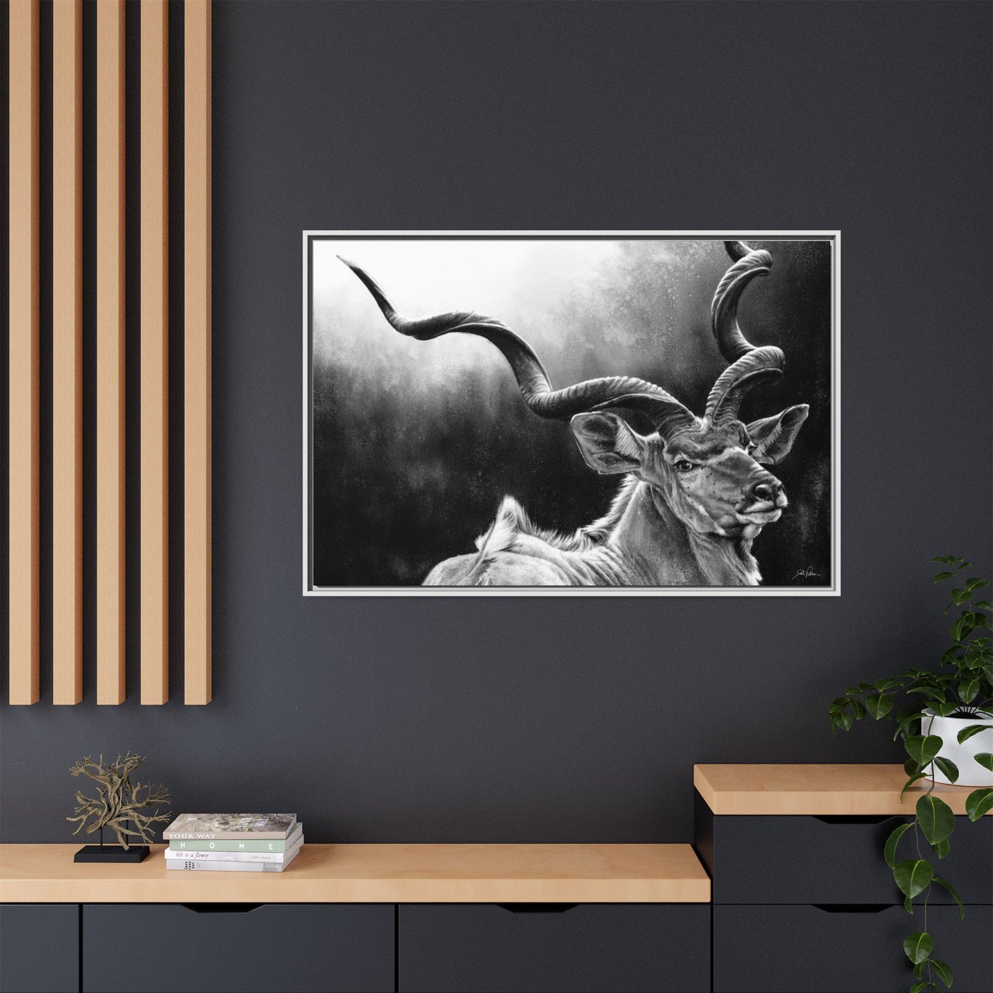 "Kudu" Framed Canvas