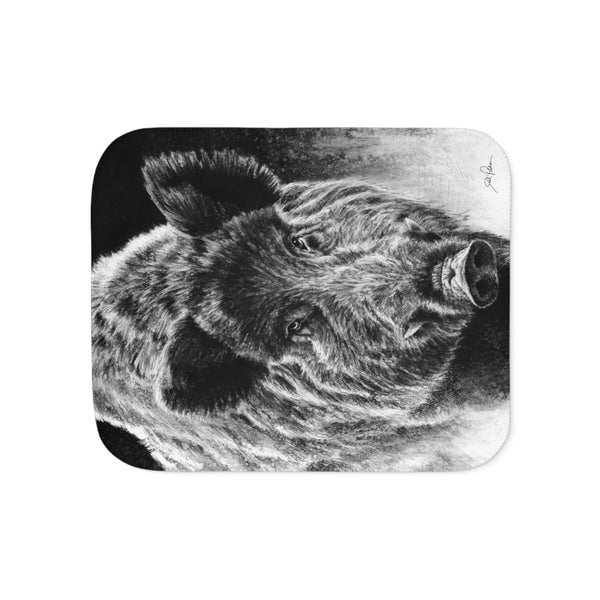 "Wild Boar" Sherpa Blanket.