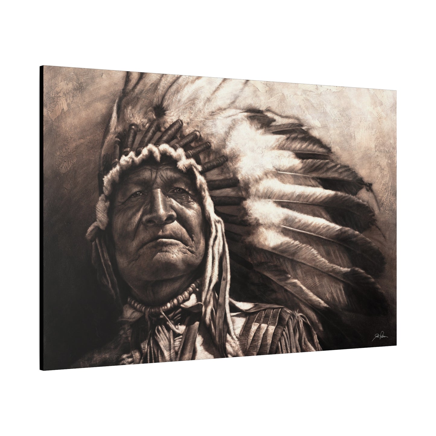 "Sitting Bear" Stretched Canvas