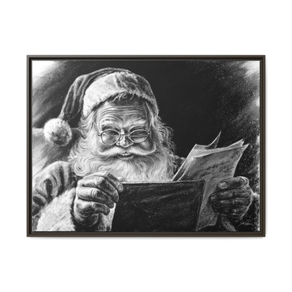 "Dear Santa" Framed Canvas
