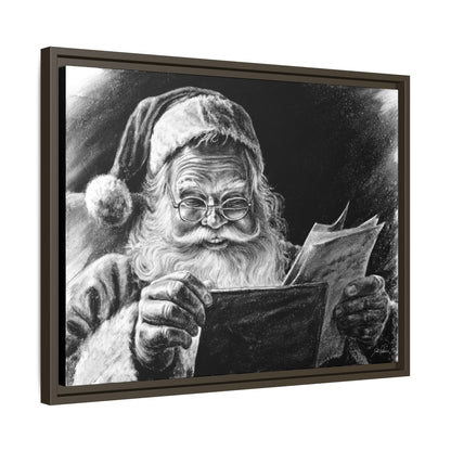 "Dear Santa" Framed Canvas
