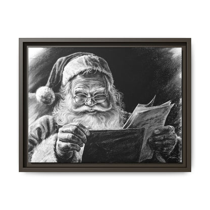 "Dear Santa" Framed Canvas