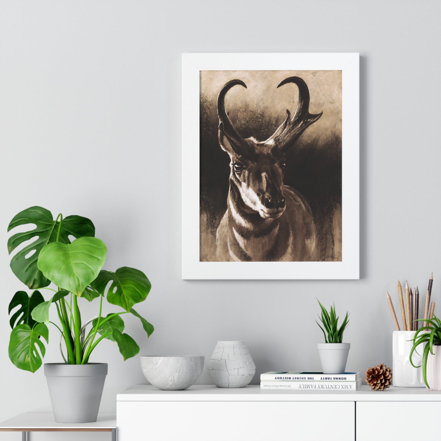 "Pronghorn" Framed Paper Print.