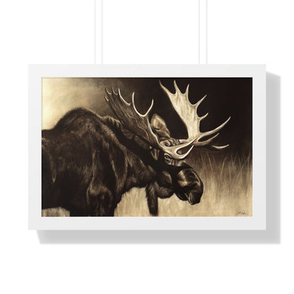 "Mighty Moose" Framed Paper Print.