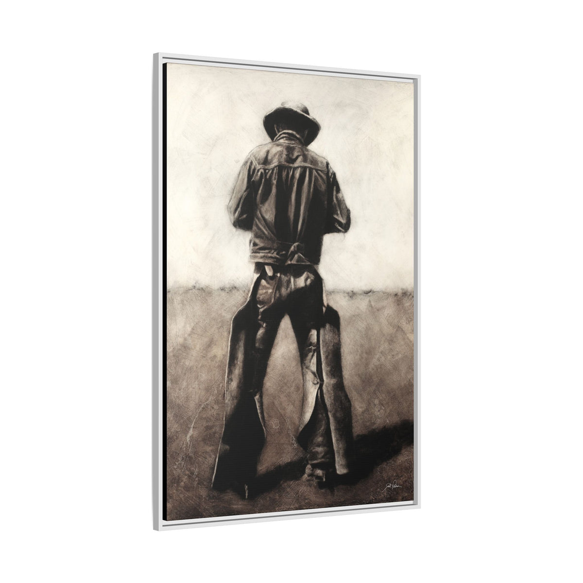 "Cowboy" Framed Canvas