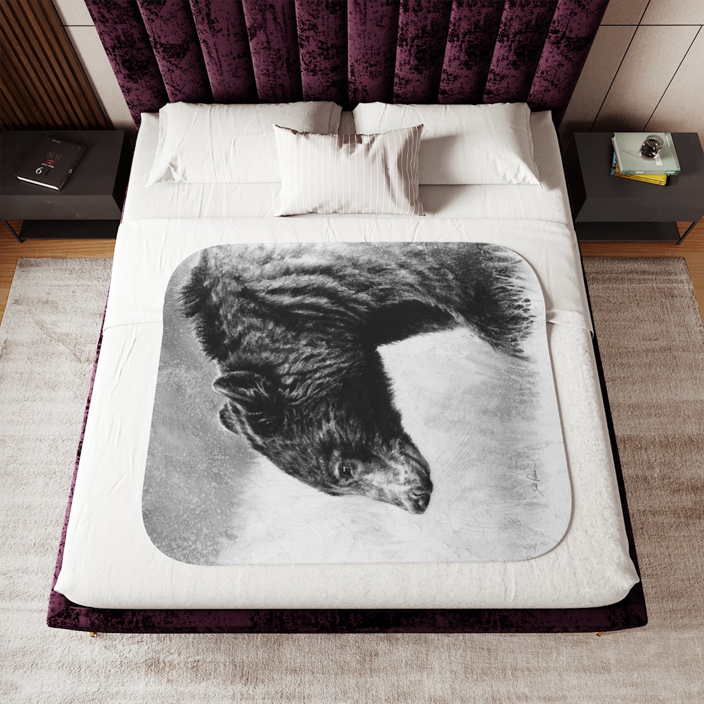 "Burly Bear" Sherpa Blanket.