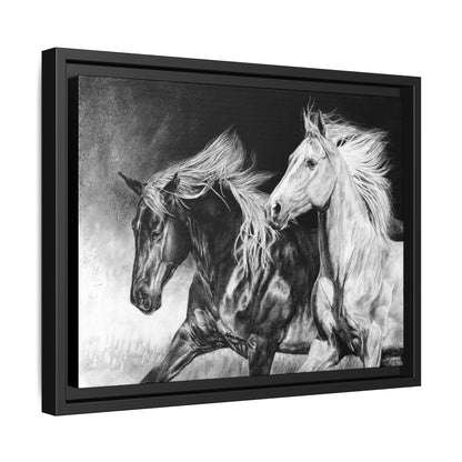 "Dynamic Duo" Framed Canvas
