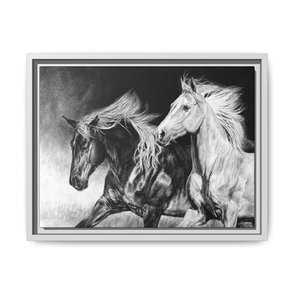 "Dynamic Duo" Framed Canvas