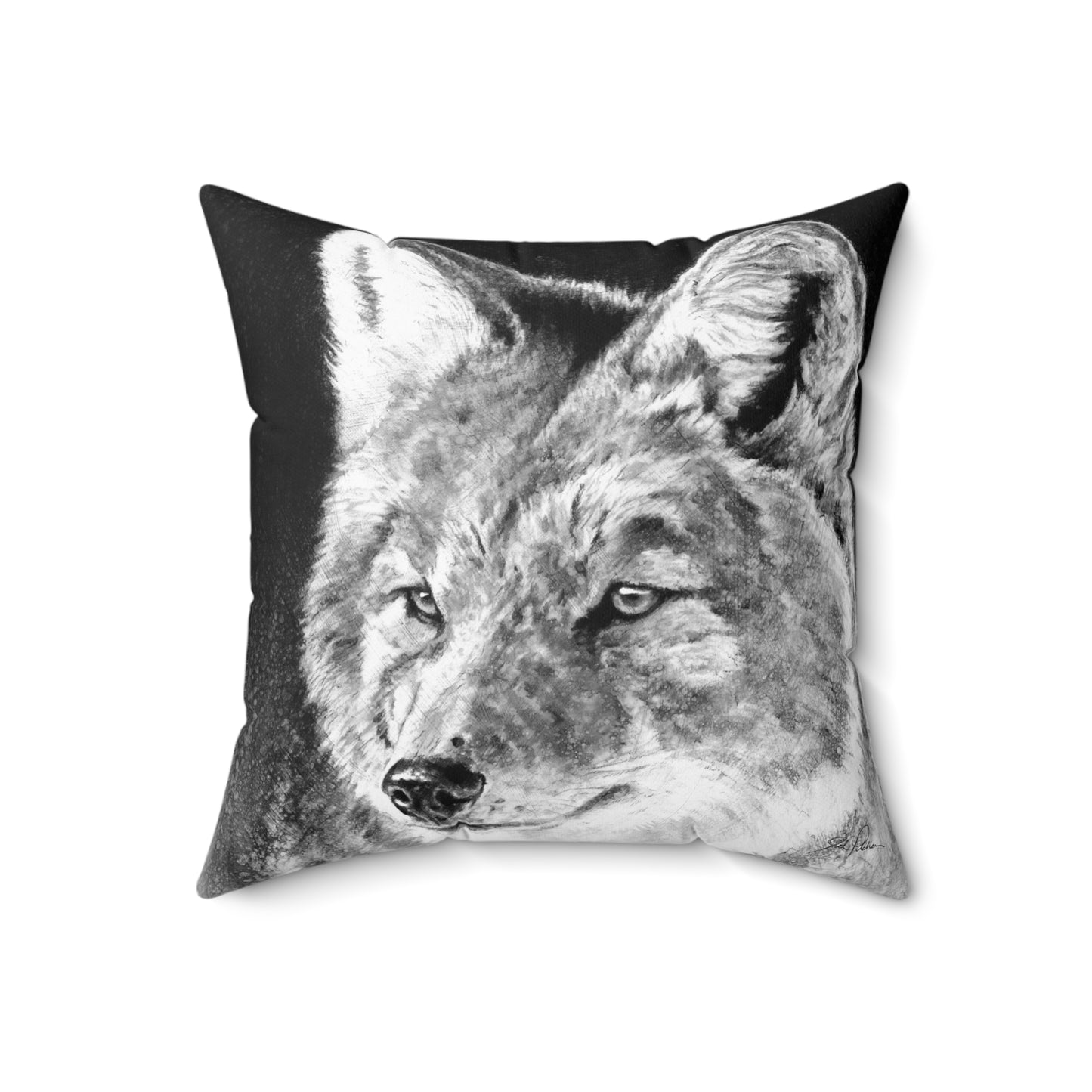 "Coyote II" Square Pillow.