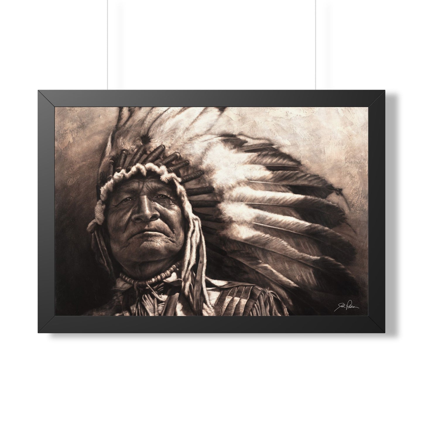 "Sitting Bear" Framed Paper Print
