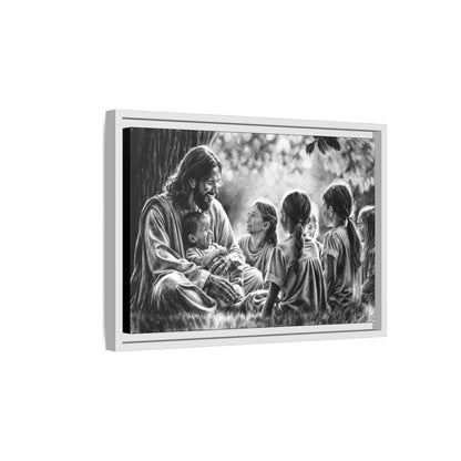 "Bless the Little Ones" Framed Canvas