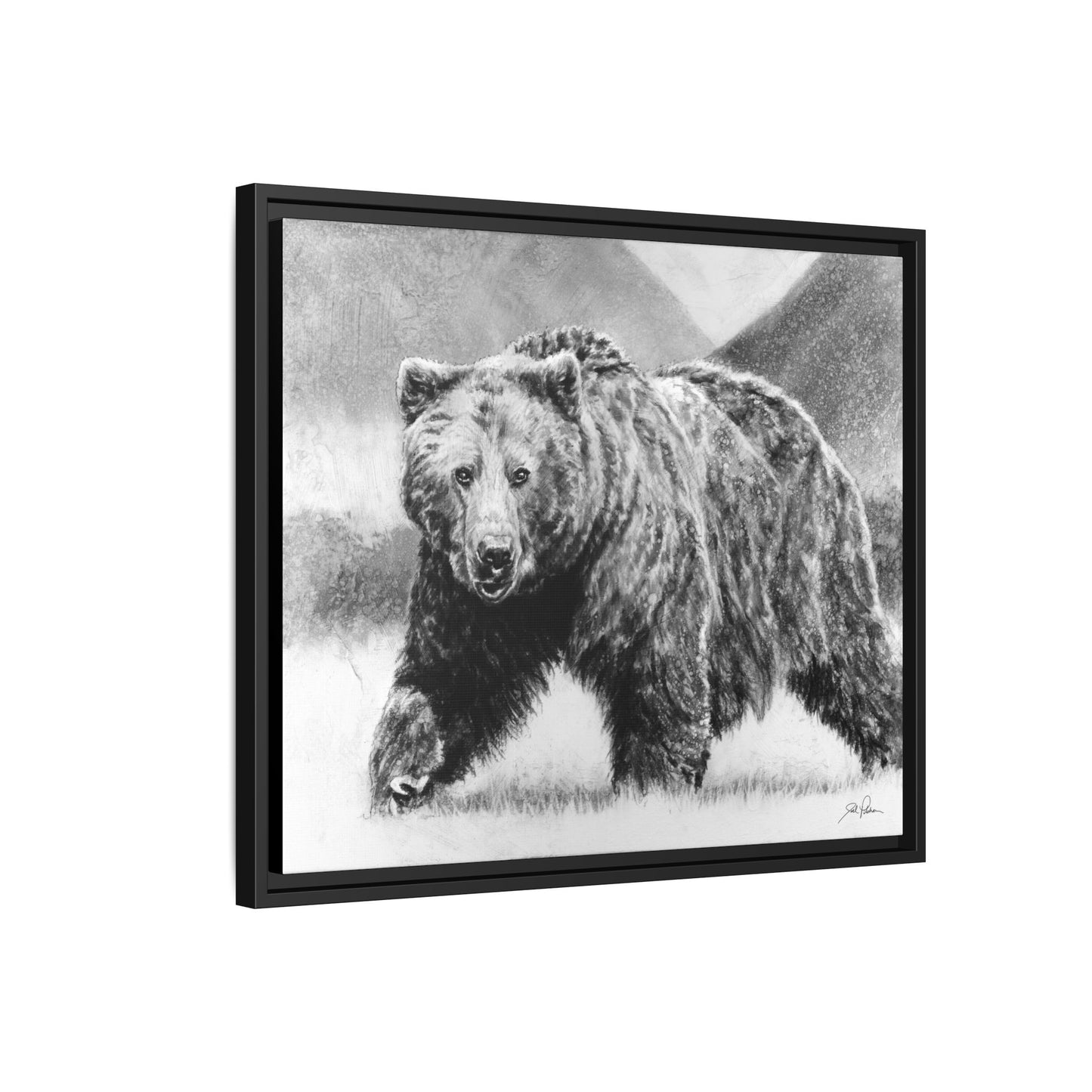 Grizzly II" Framed Canvas
