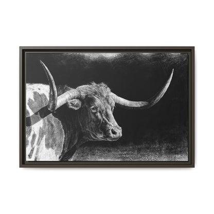 "Longhorn II" Framed Canvas