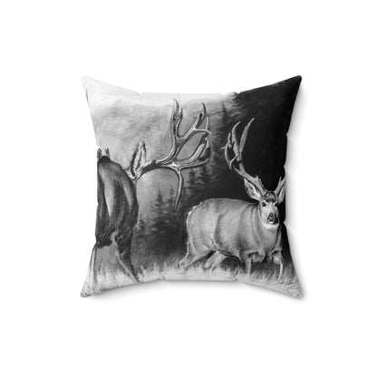 "Face Off" Square Pillow.