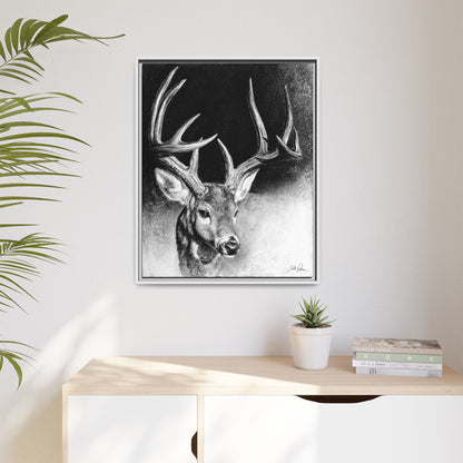 "Whitetail Buck" Framed Canvas