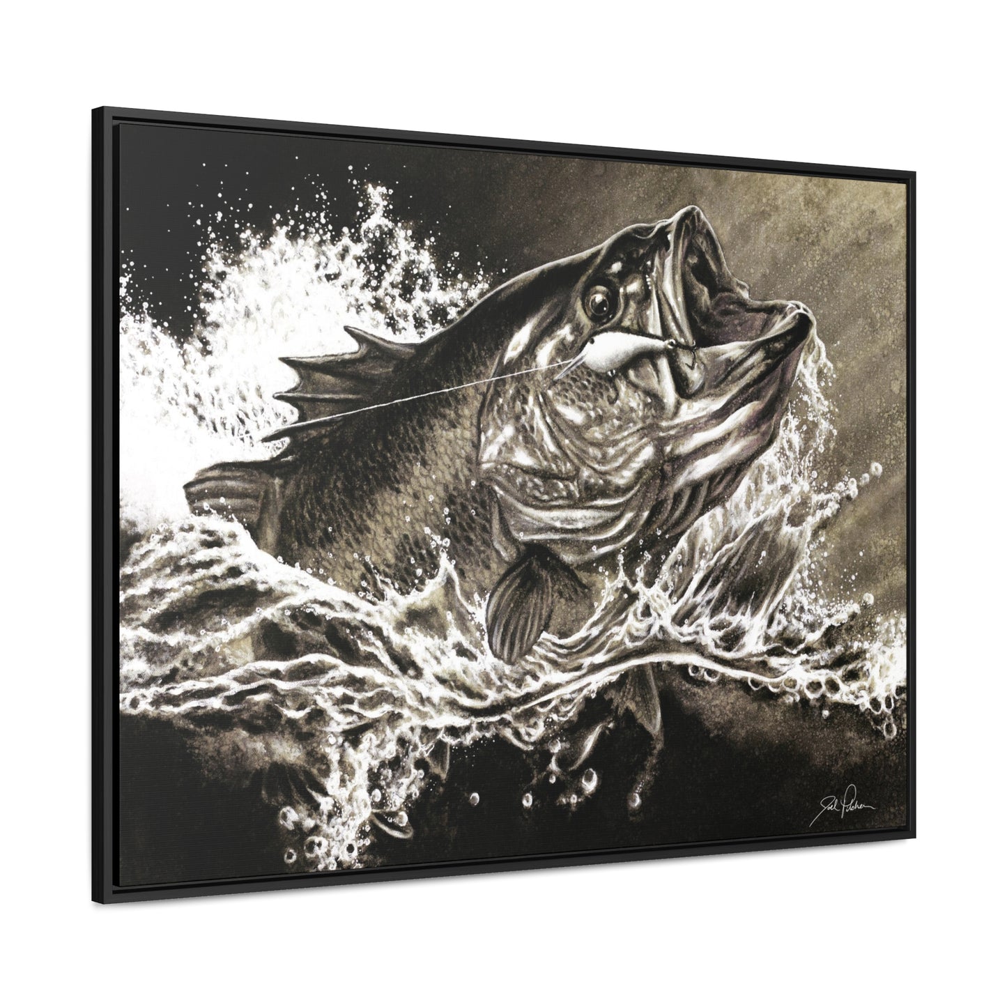 "Hooked" Gallery Wrapped/Framed Canvas