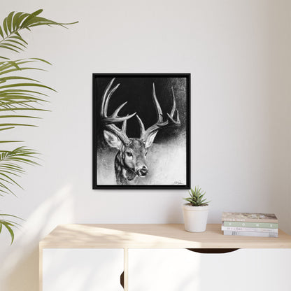 "Whitetail Buck" Framed Canvas