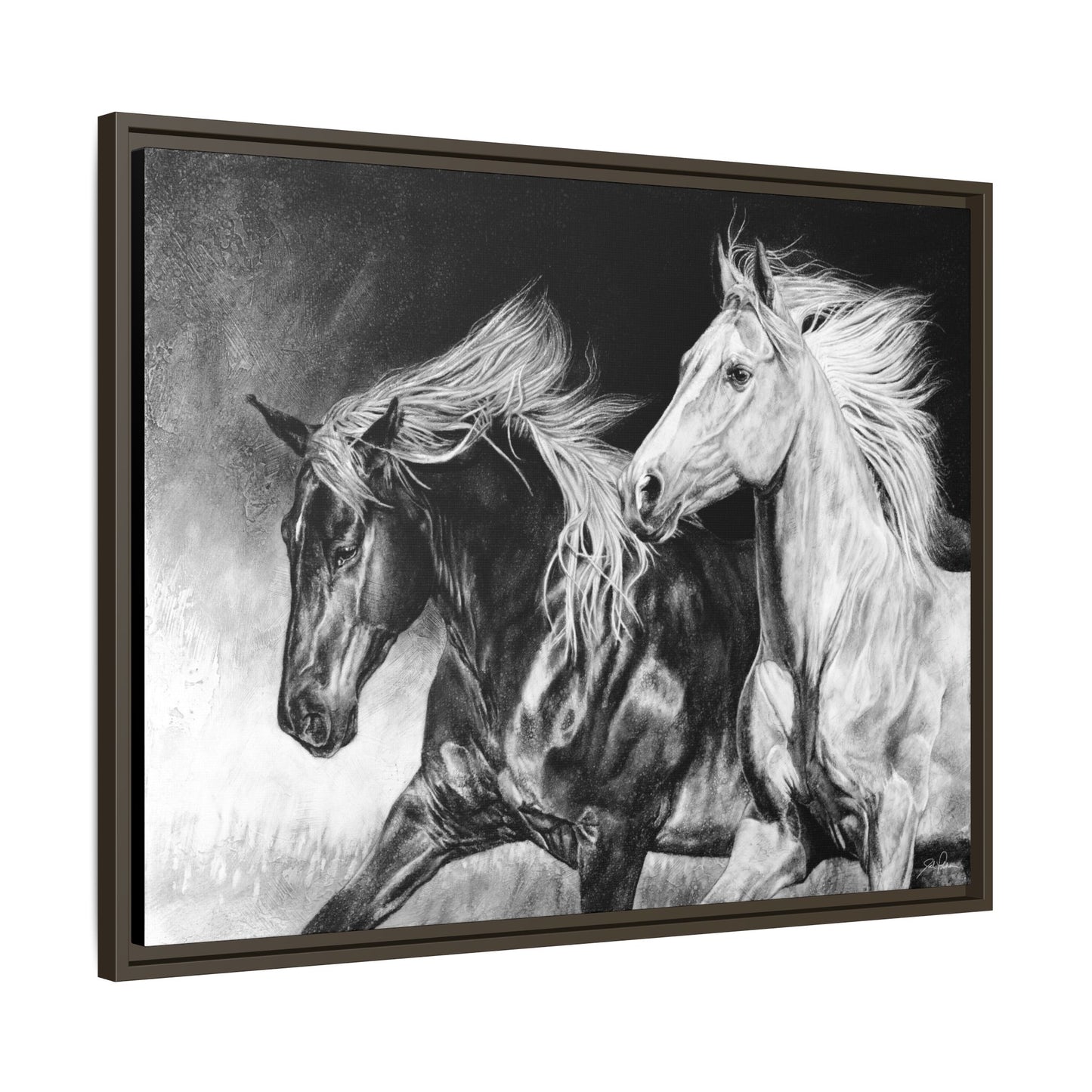 "Dynamic Duo" Framed Canvas