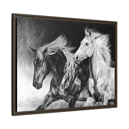 "Dynamic Duo" Framed Canvas
