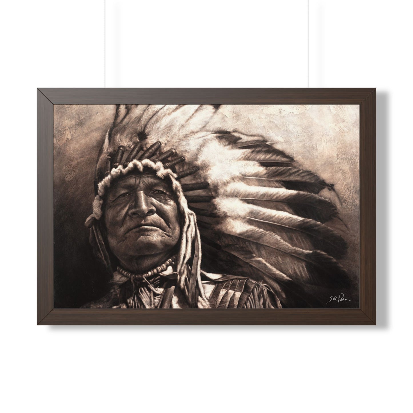 "Sitting Bear" Framed Paper Print