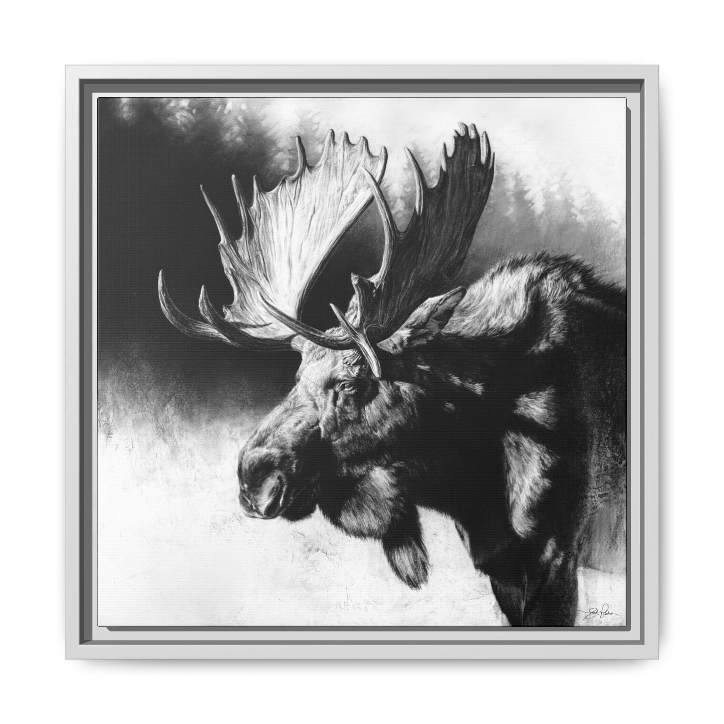 "Formida-bull" Framed Canvas
