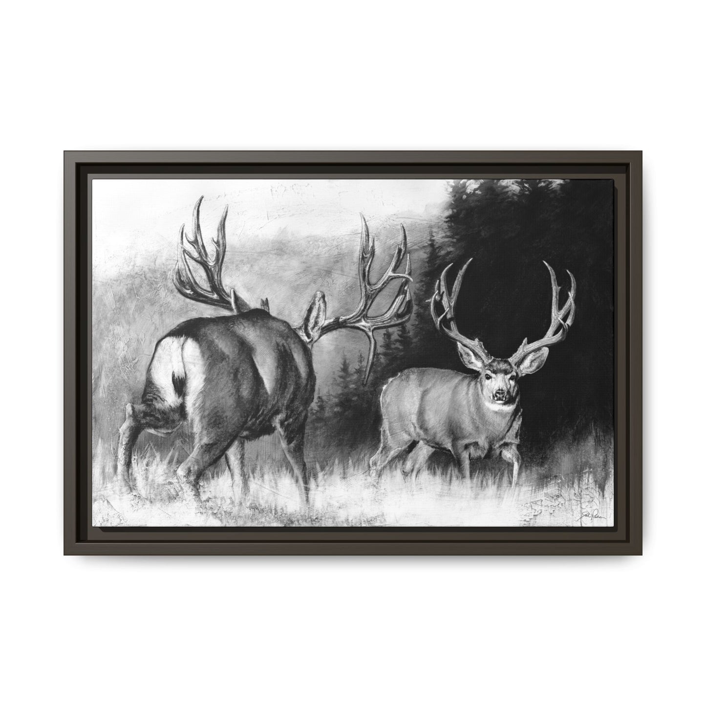 "Face Off" Framed Canvas