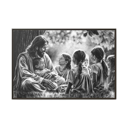 "Bless the Little Ones" Framed Canvas