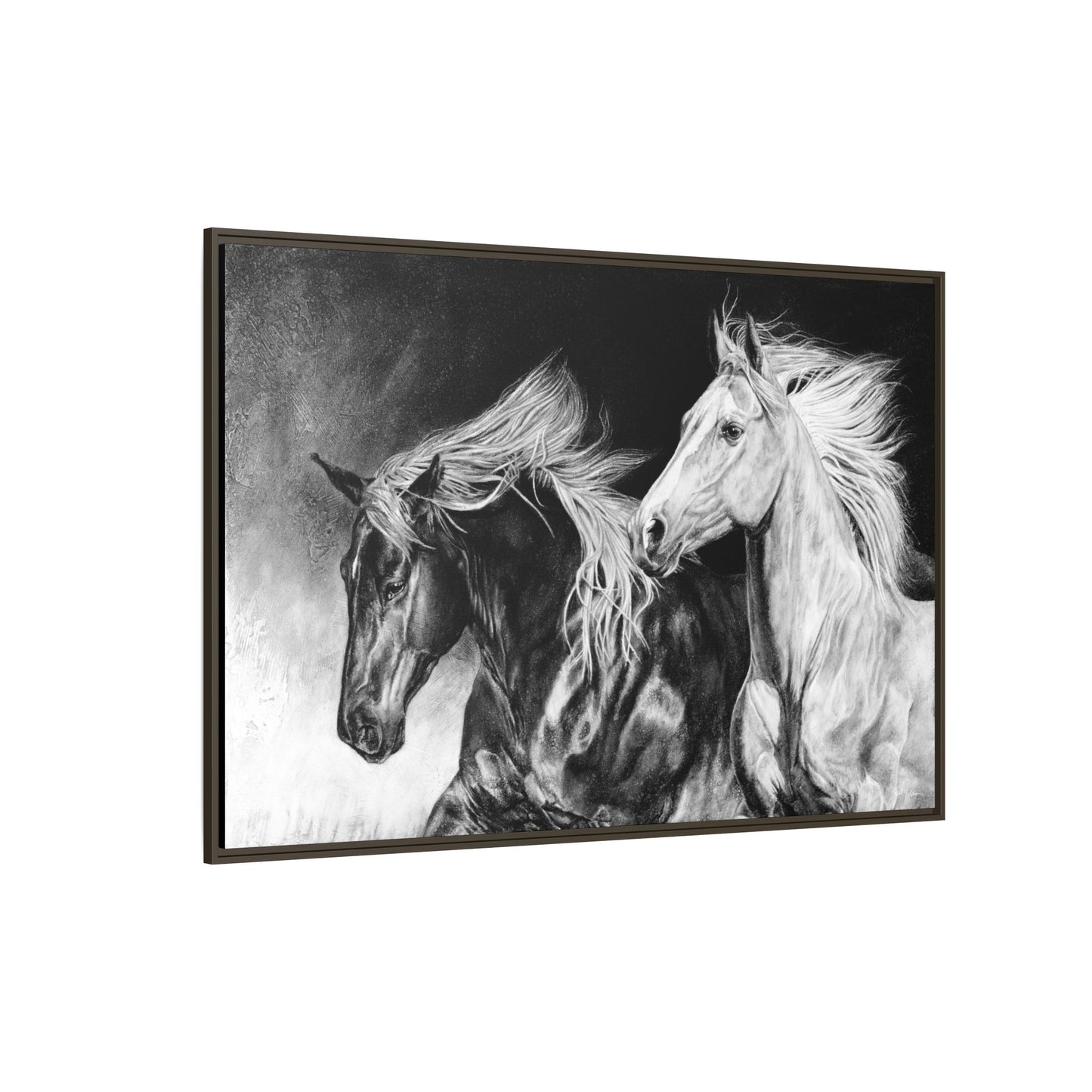 "Dynamic Duo" Framed Canvas