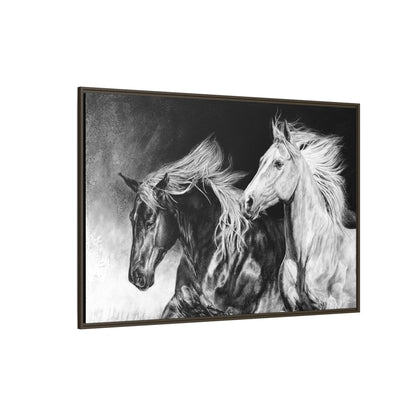 "Dynamic Duo" Framed Canvas