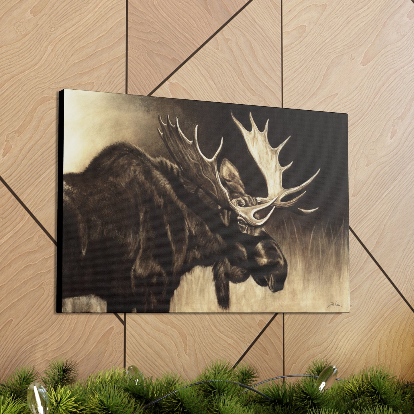 "Mighty Moose" Gallery Wrapped Canvas.