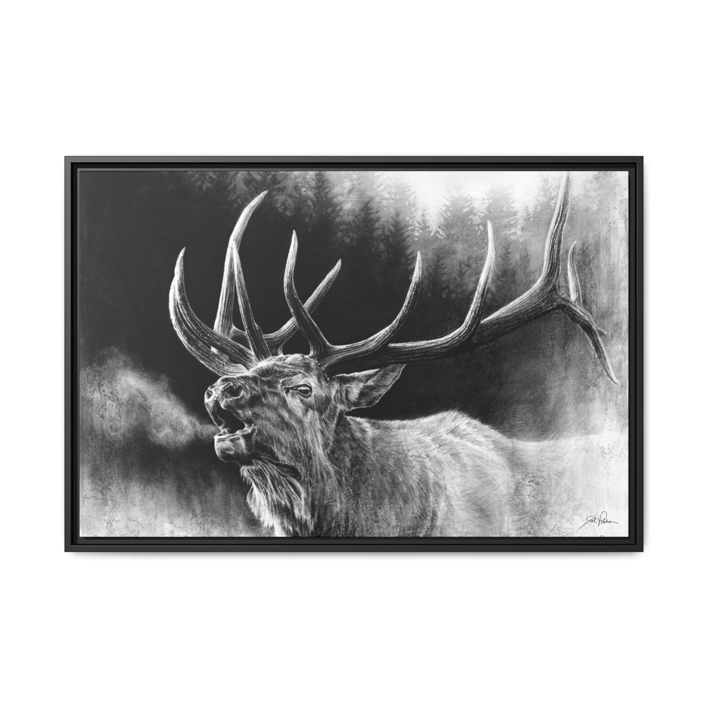 "Bugle Boy" Framed Canvas