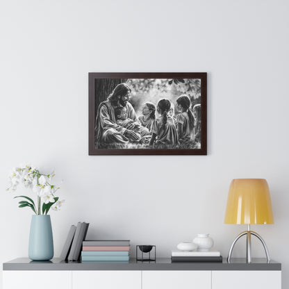"Bless the Little Ones" Framed Paper Print