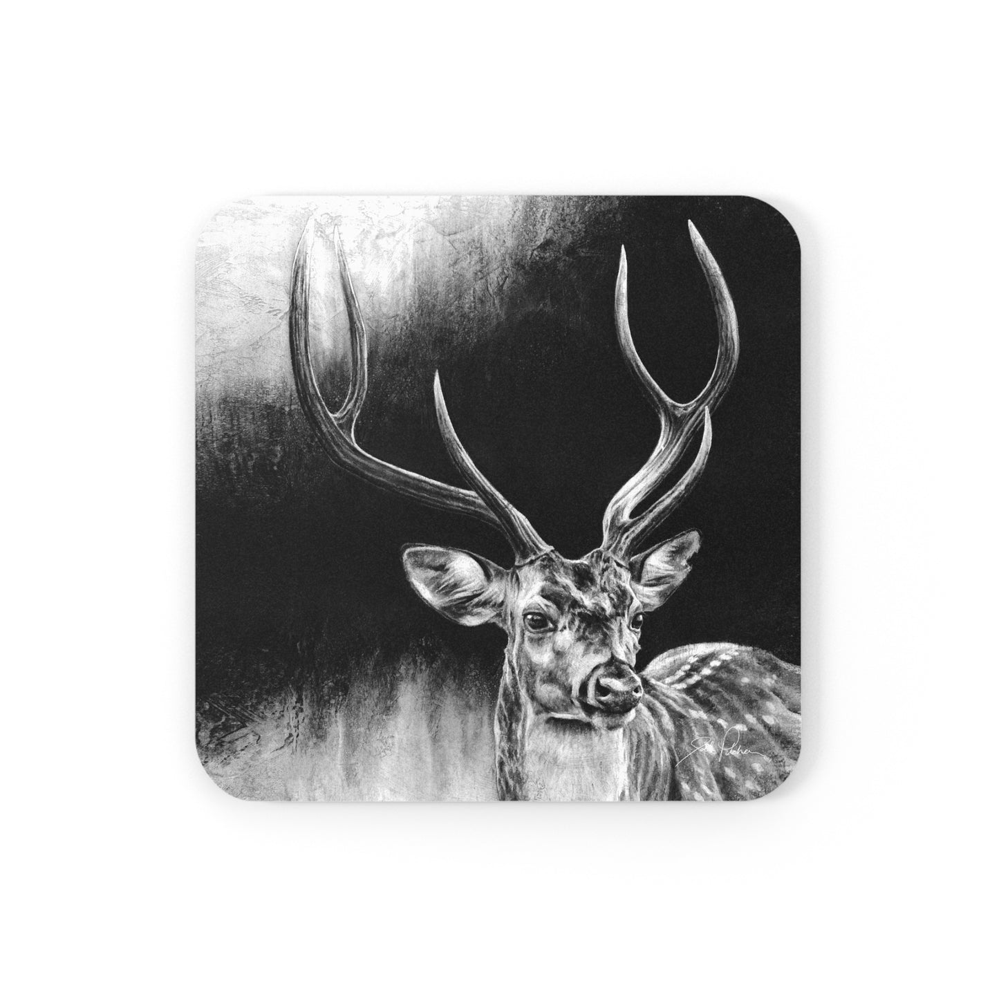 "Axis Buck" Cork Back Coaster.