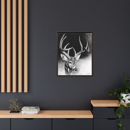 "Whitetail Buck" Framed Canvas