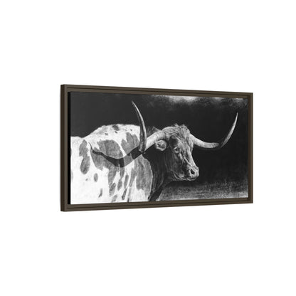 "Longhorn II" Framed Canvas