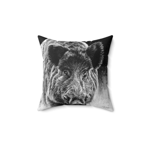 "Wild Boar" Square Pillow.