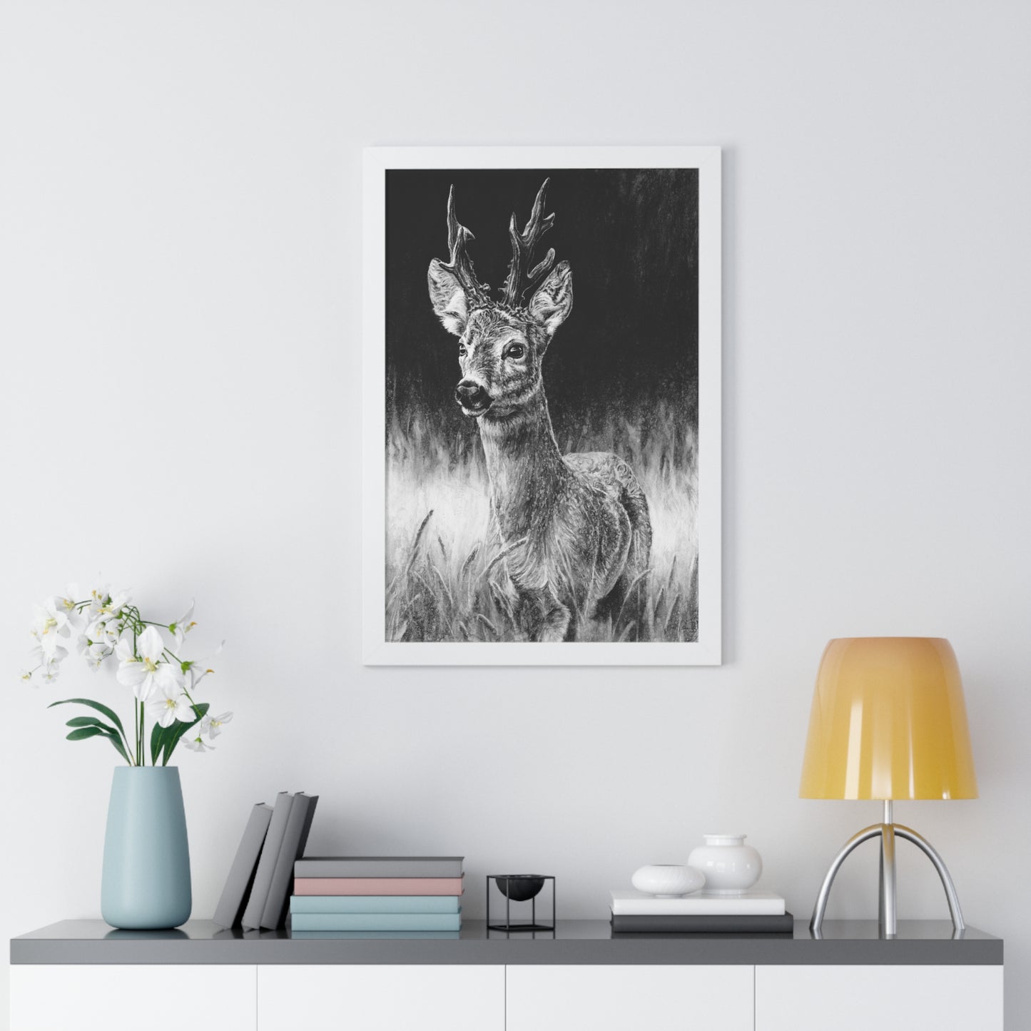 "Roe Deer" Framed Paper Print.