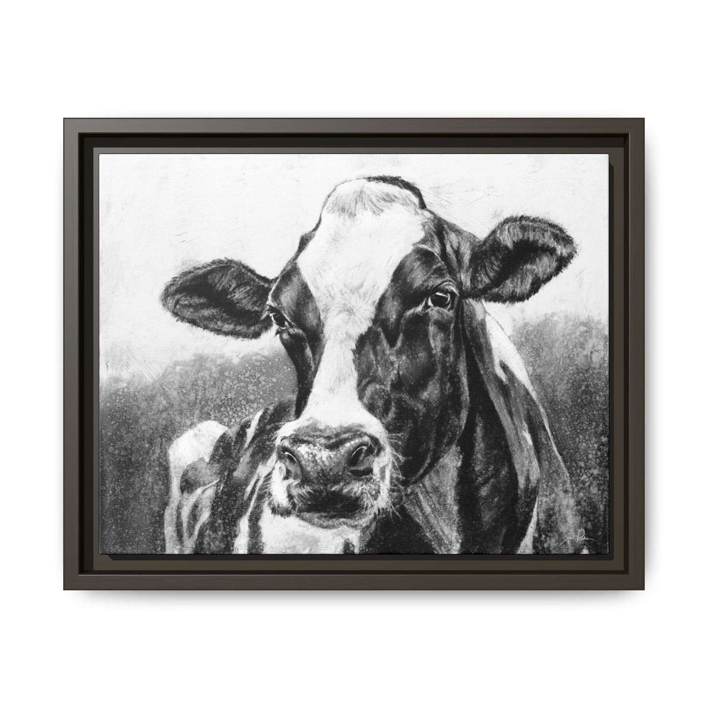 "Holstein" Framed Canvas