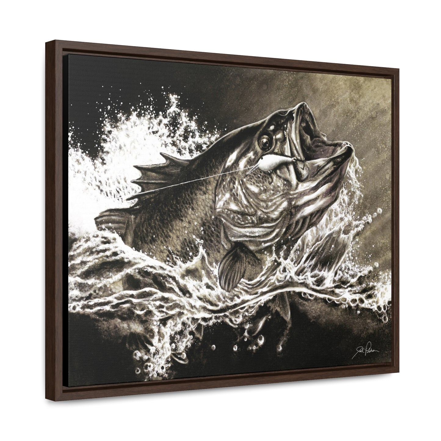 "Hooked" Gallery Wrapped/Framed Canvas