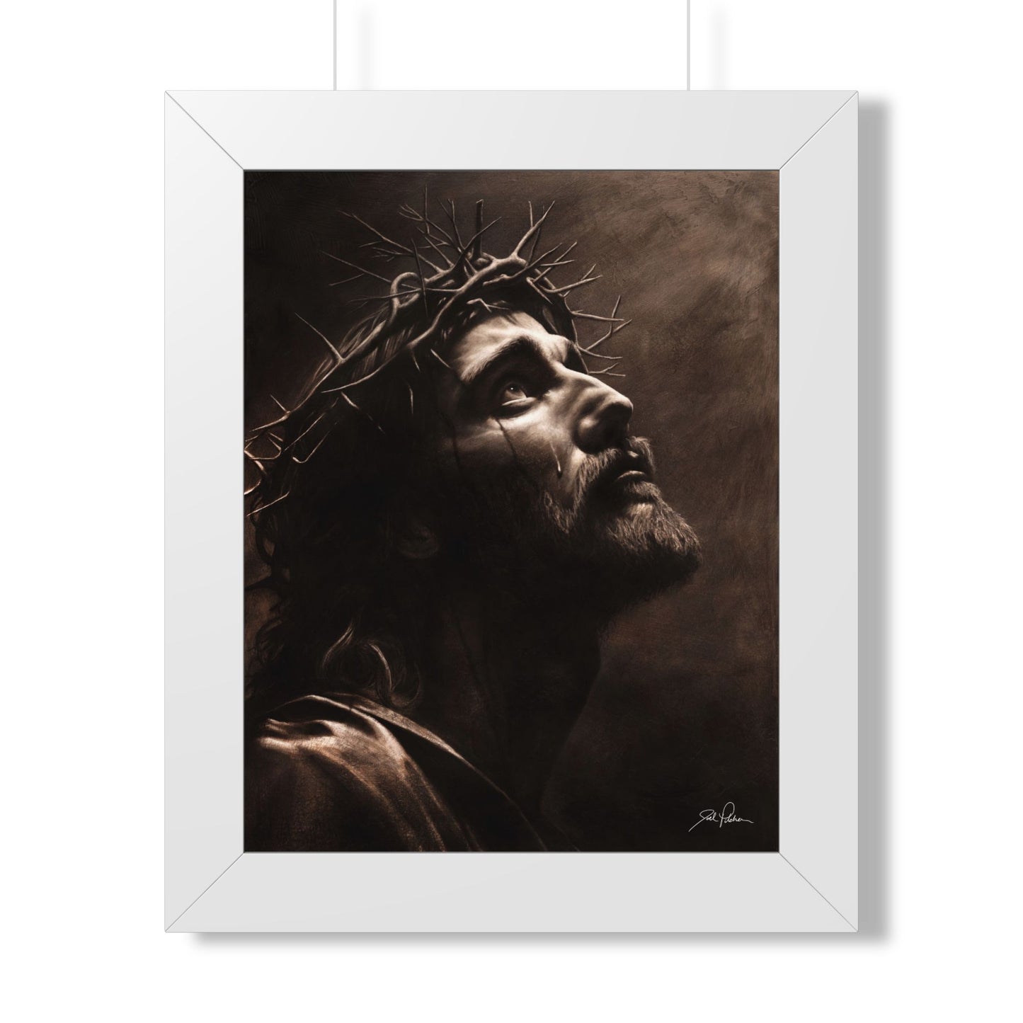 "With His Stripes We Are Healed" Framed Paper Print.