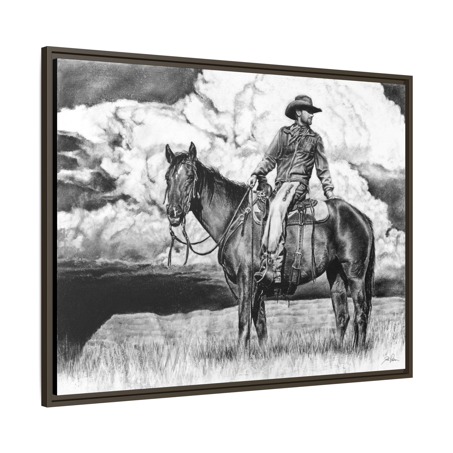 "Looking Back on the Path" Framed Canvas