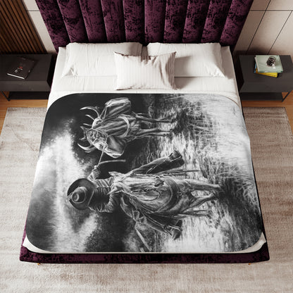 "Shallow Crossing" Sherpa Blanket.