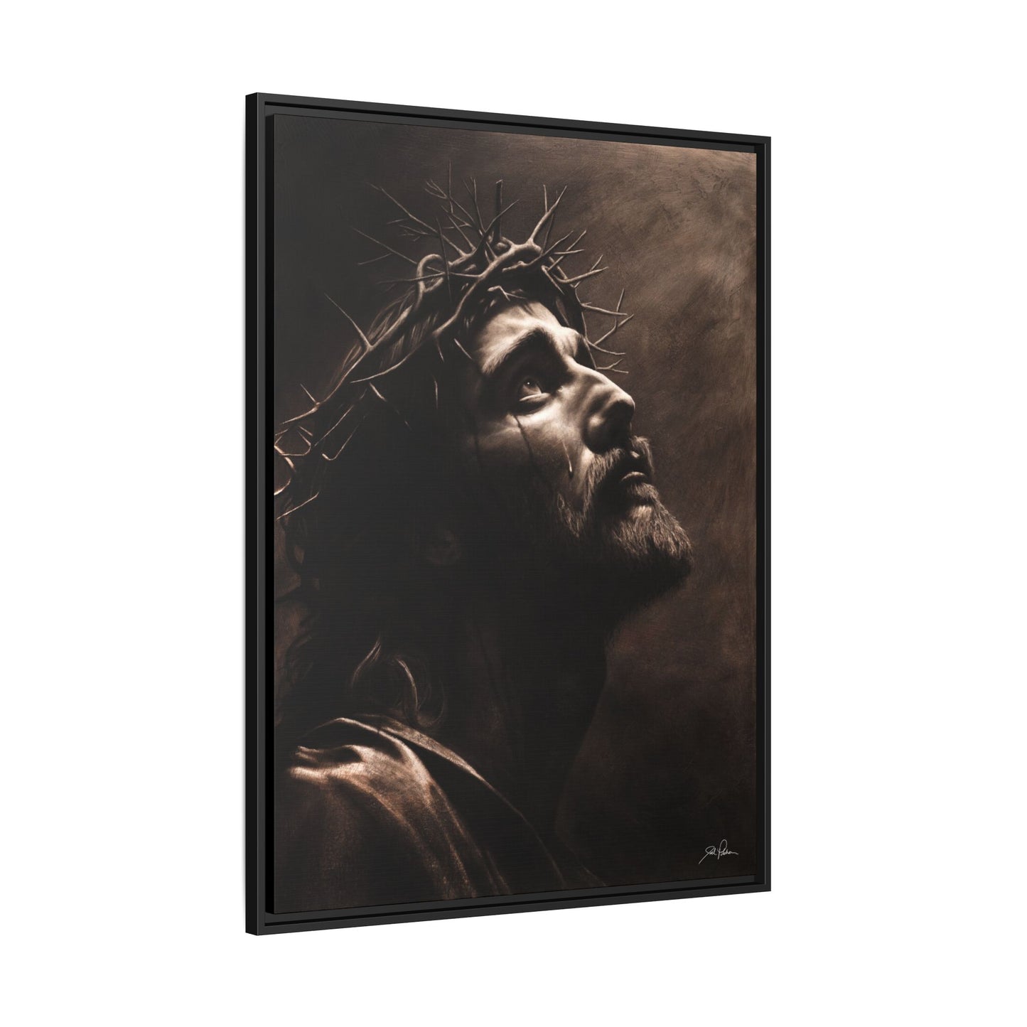 "With His Stripes We Are Healed" Framed Canvas