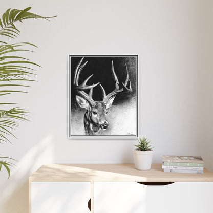 "Whitetail Buck" Framed Canvas