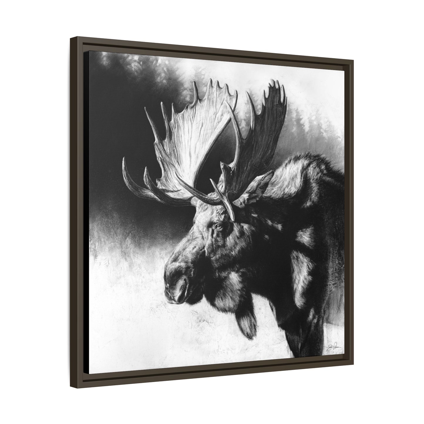 "Formida-bull" Framed Canvas