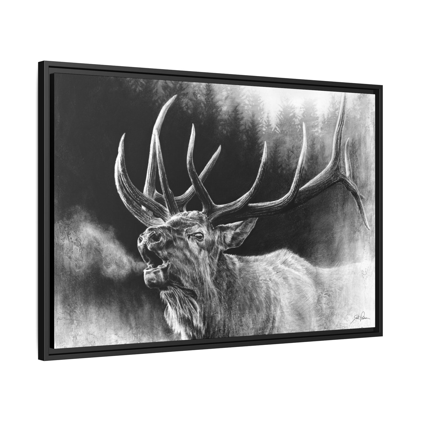 "Bugle Boy" Framed Canvas