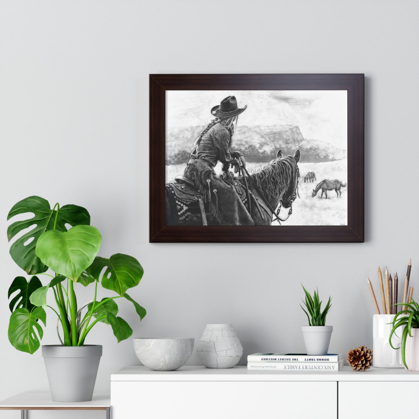 "Bridles and Braids" Framed Paper Print